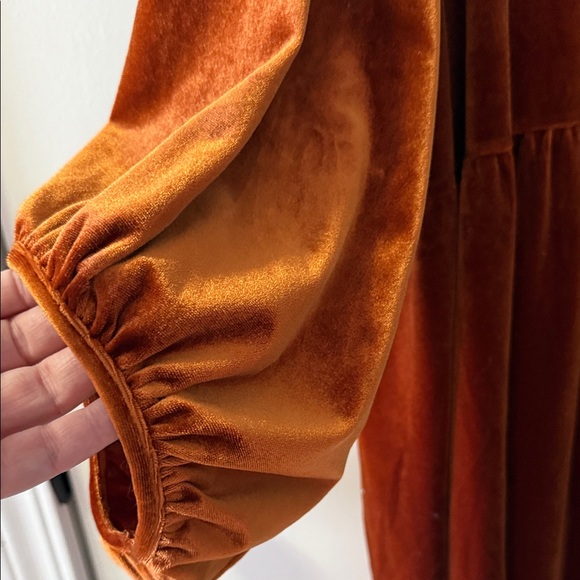 Umgee Rust Velvet Button-Down Tunic - Picture 3 of 4